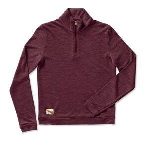 Tracksmith Maroon Quarter-Zip Top
